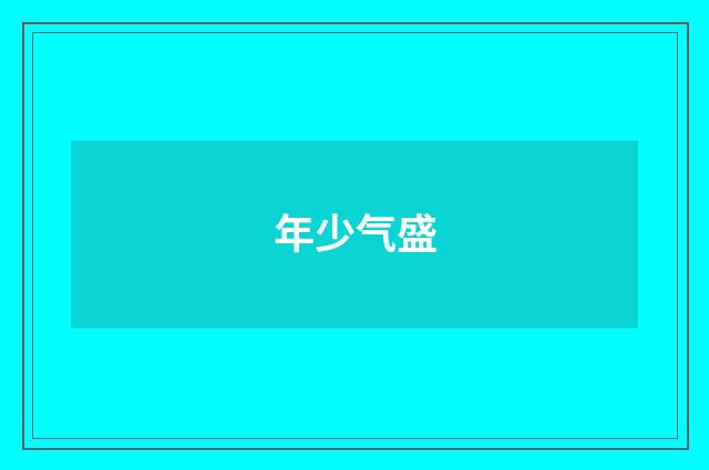 年少气盛