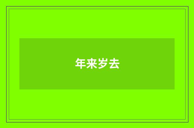年来岁去