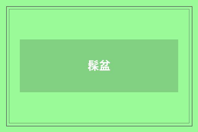 髹盆