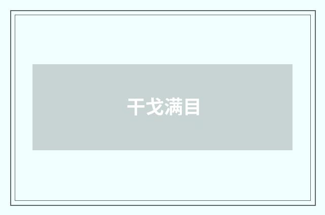 干戈满目
