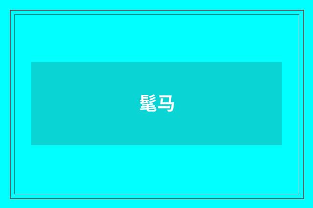 髦马