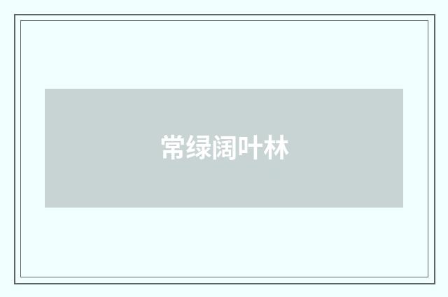常绿阔叶林