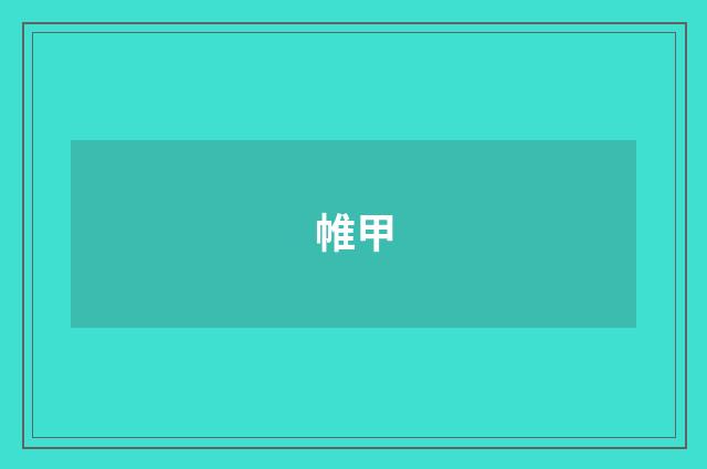 帷甲