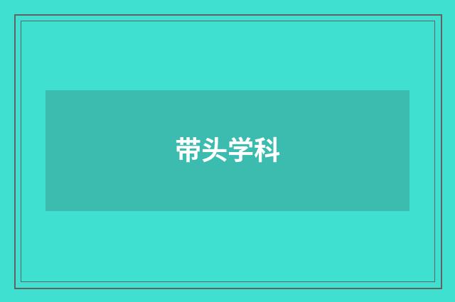 带头学科