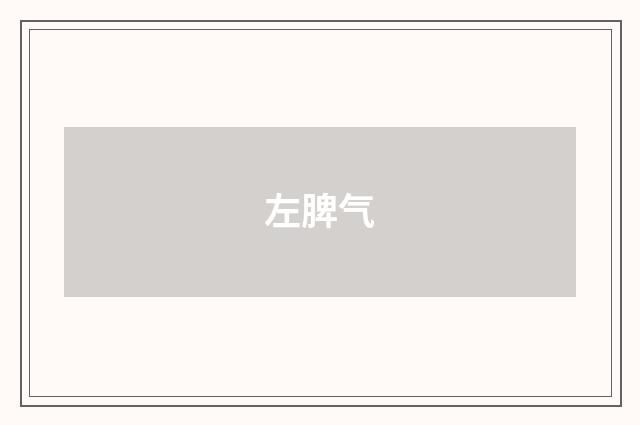 左脾气