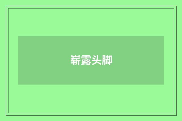 崭露头脚
