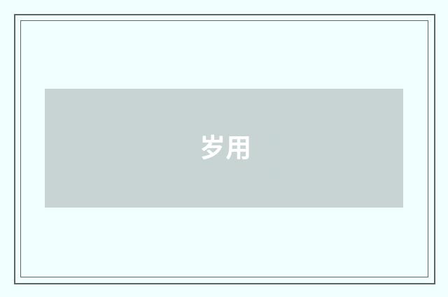 岁用