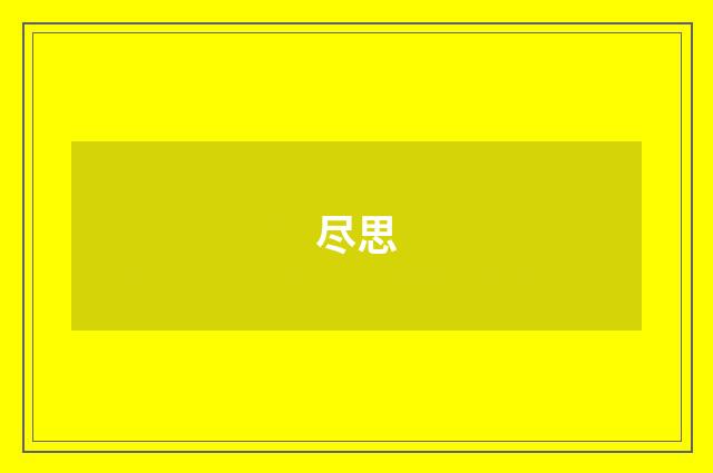 尽思