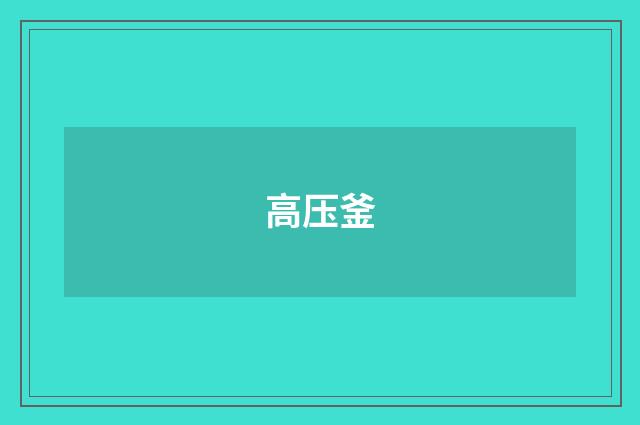 高压釜