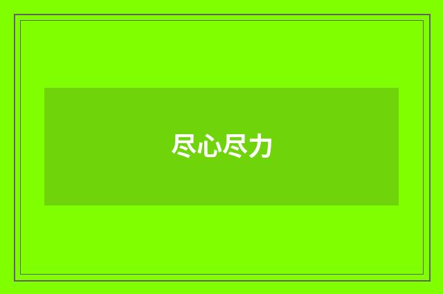 尽心尽力
