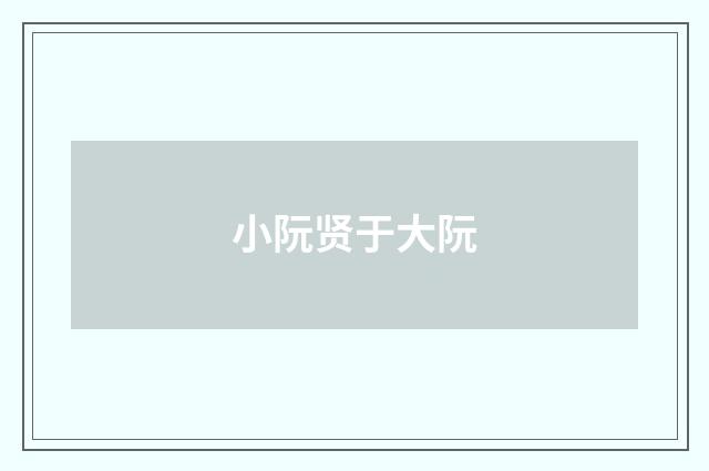 小阮贤于大阮