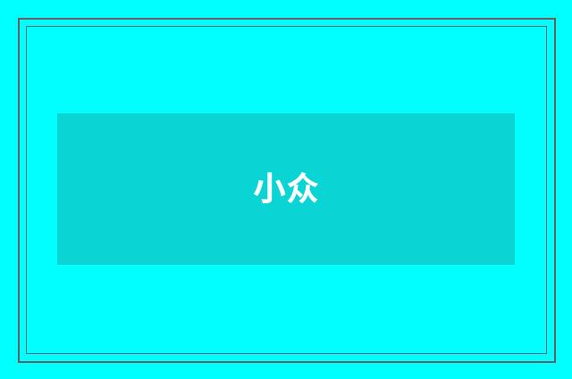 小众