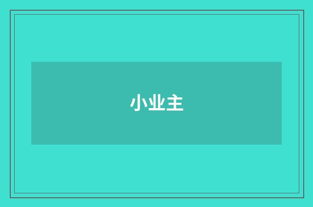 小业主