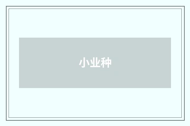 小业种