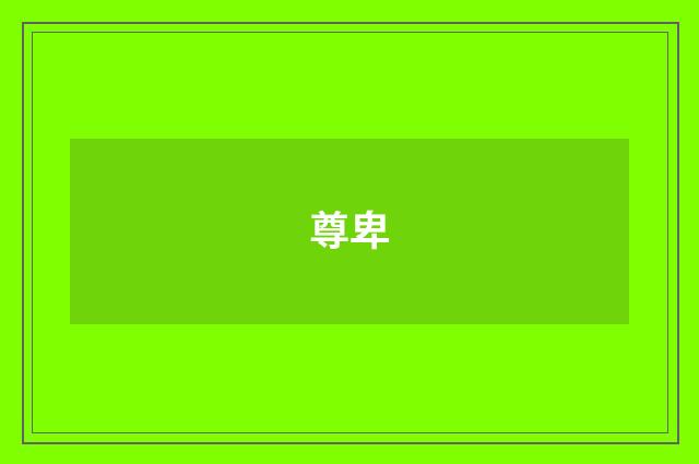 尊卑