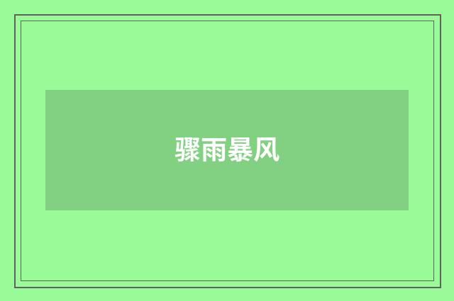 骤雨暴风