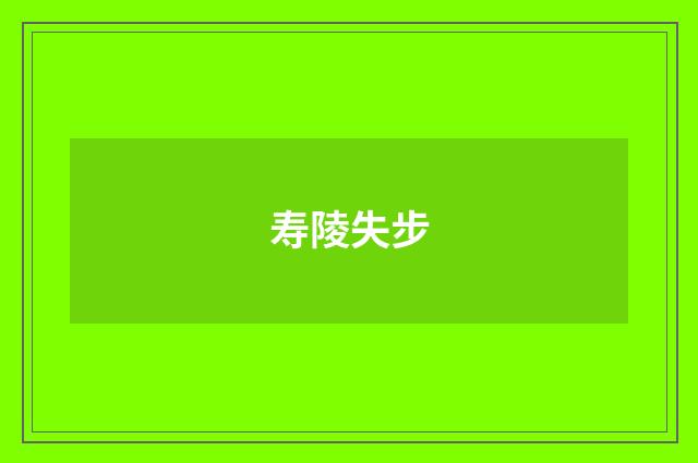 寿陵失步