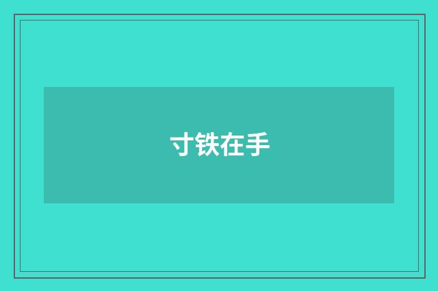 寸铁在手