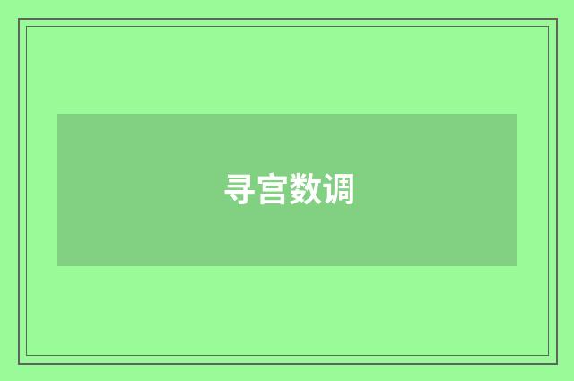 寻宫数调