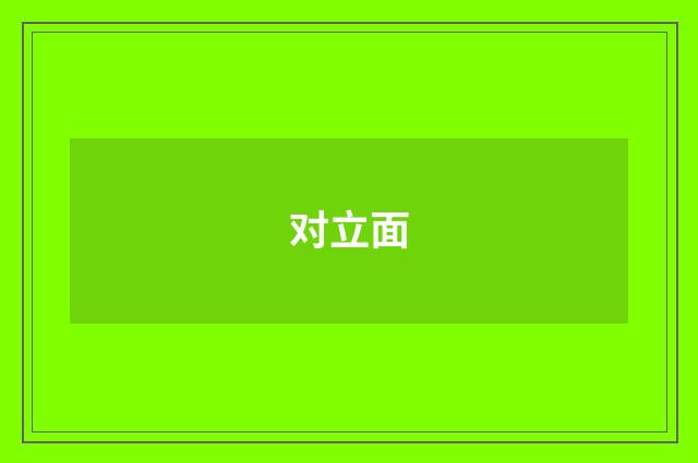 对立面
