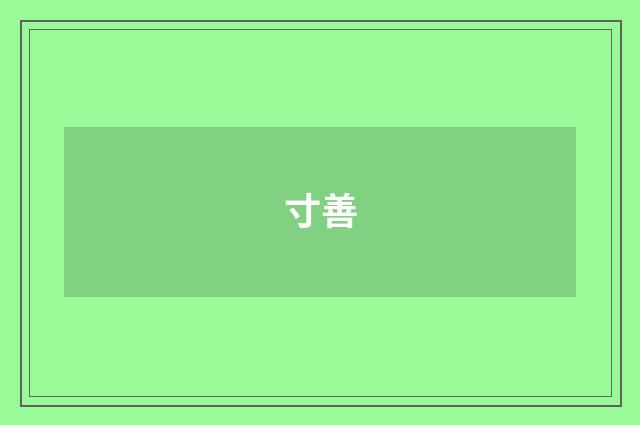 寸善