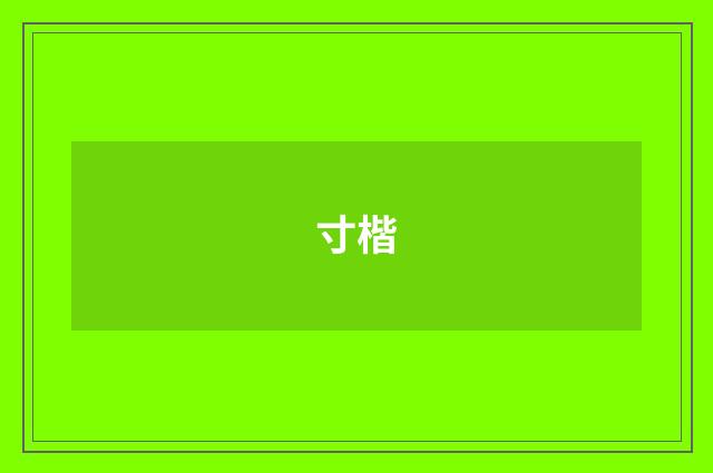 寸楷