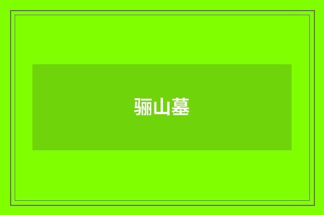 骊山墓