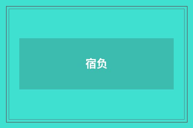 宿负