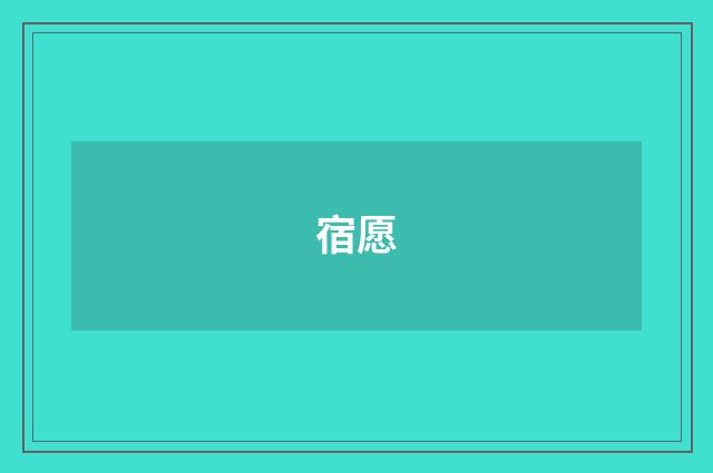 宿愿