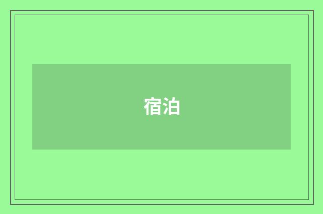 宿泊