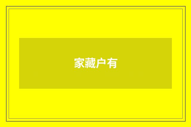 家藏户有