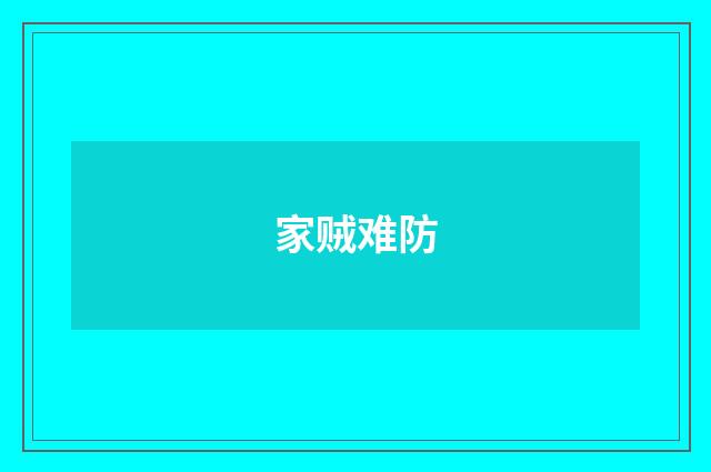 家贼难防