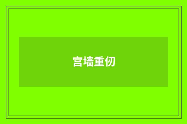 宫墙重仞