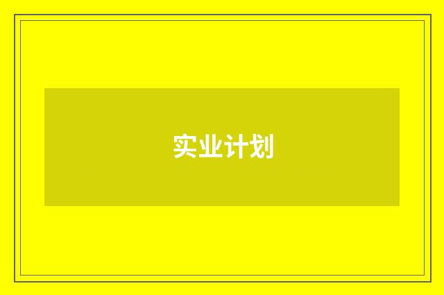 实业计划
