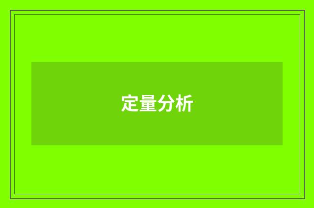 定量分析