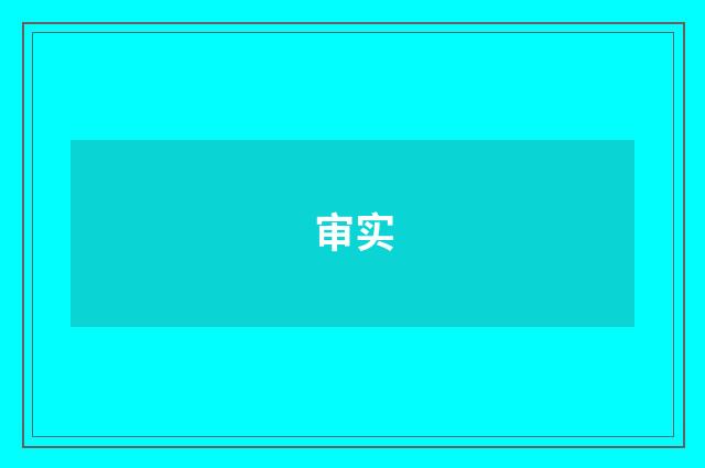 审实