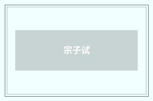 宗子试