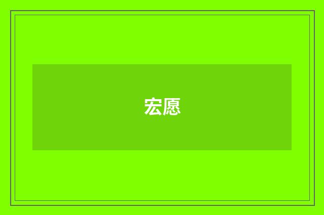 宏愿
