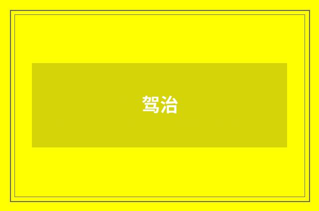驾治