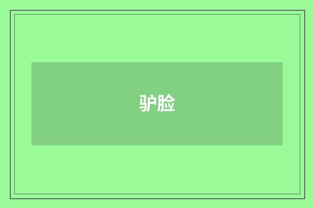 驴脸