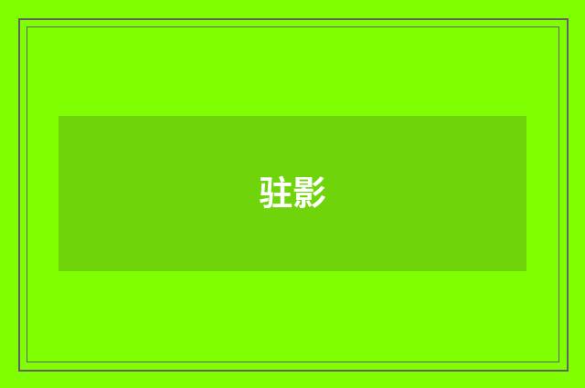 驻影
