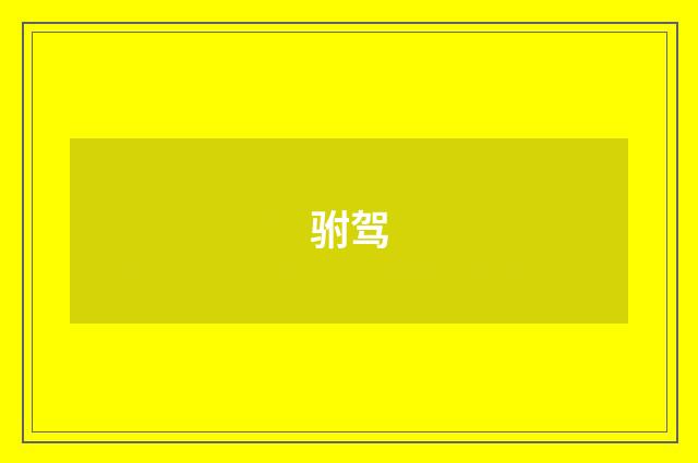 驸驾