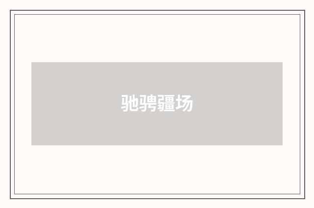 驰骋疆场