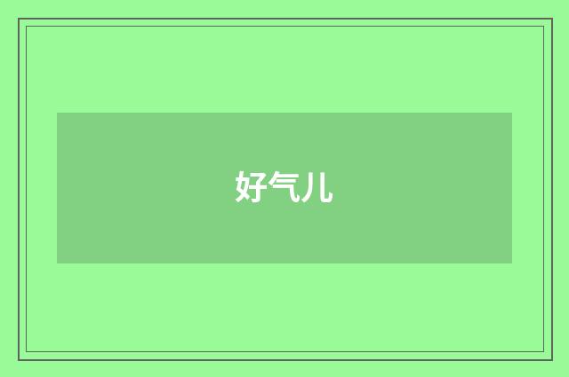 好气儿