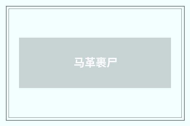 马革裹尸