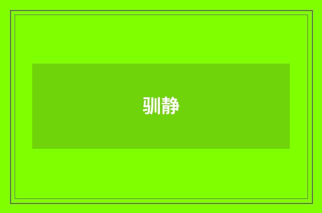 驯静