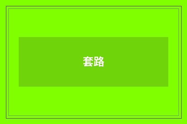 套路