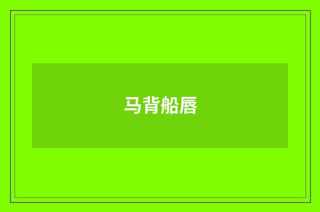 马背船唇