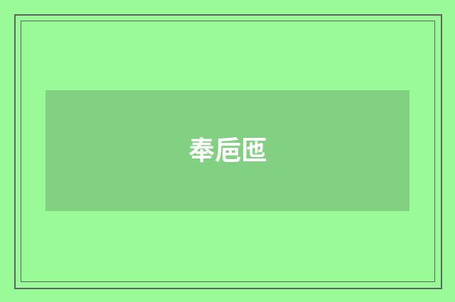 奉巵匜