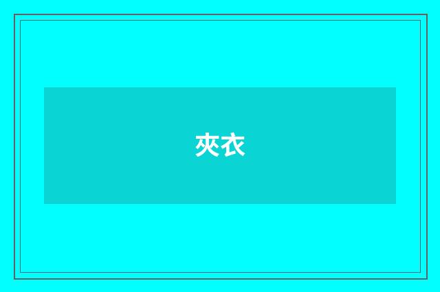 夾衣